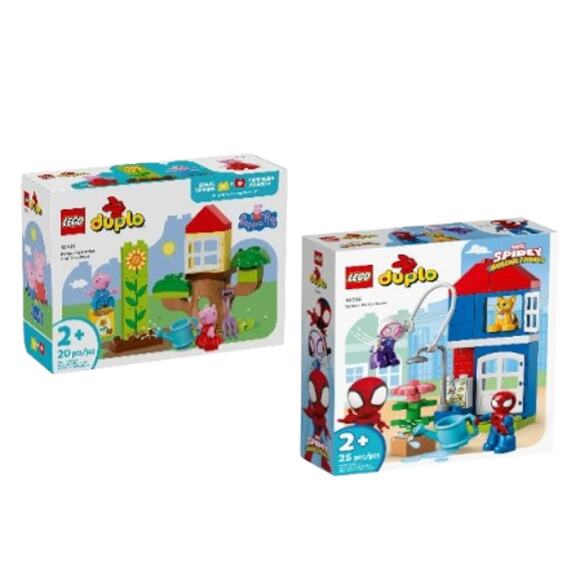 Lego Duplo Peppa Pig & Spiderman Building Blocks Set Minifigures - New